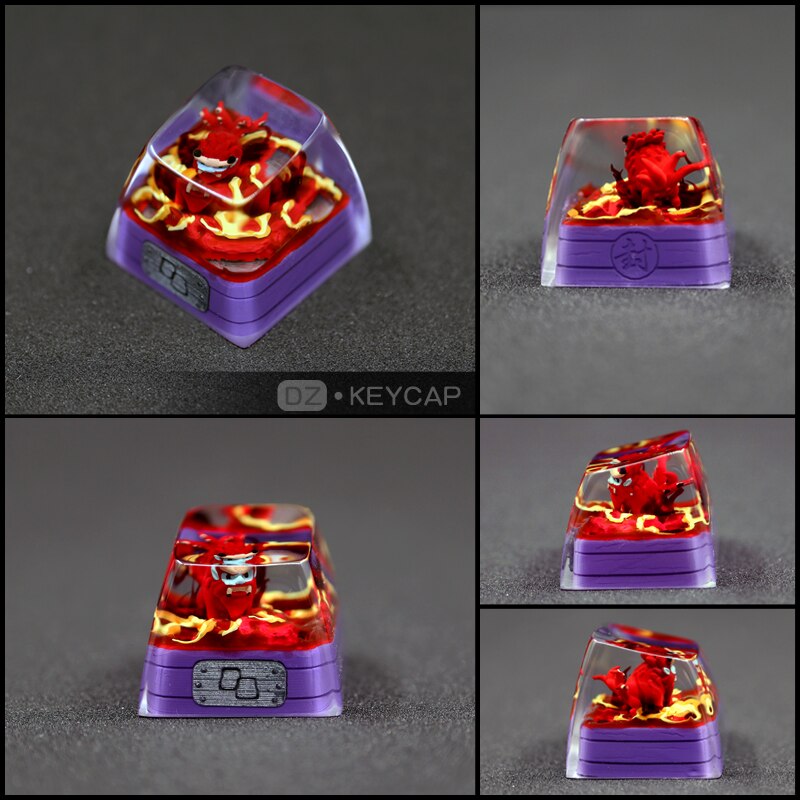 Ninja The Nine-Tailed Fox Resin Keycaps for Mechanical Keyboards