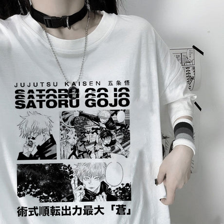 Upgrade your wardrobe with our Jujutsu Kaisen Gojo Satoru Shirt | If you are looking for more Jujutsu Kaisen Merch, We have it all! | Check out all our Anime Merch now!