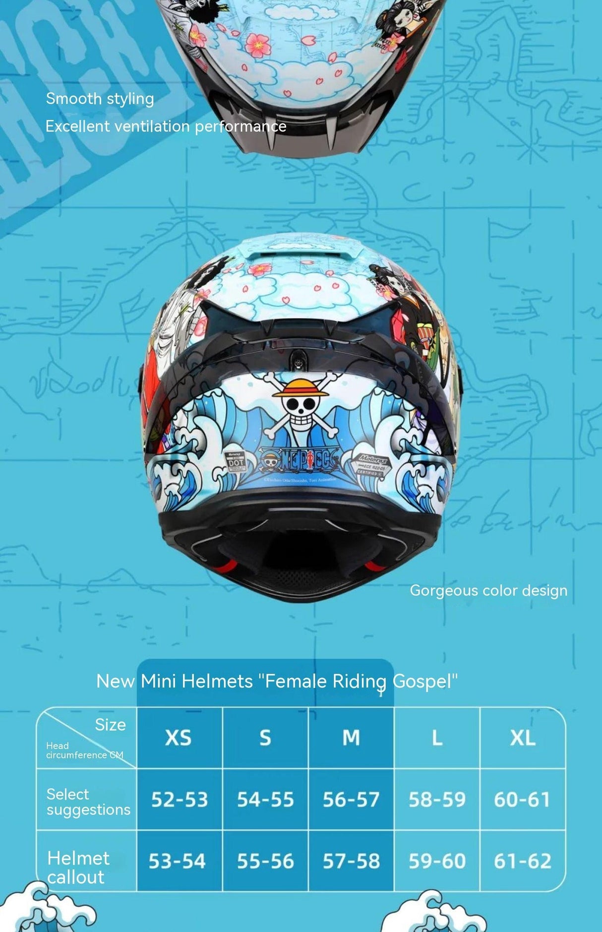 This helmet captures the magic of One Piece. If you're looking for more One Piece merch, we have it all! Check out our anime merch now—free shipping!