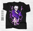 Here at Everythinganimee we have the best anime shirts in the world.
Feel the power of Gojo Satoru with this electrifying tee! Showcasing Gojo in a dynamic pose, surrounded by vibrant purple energy, this shirt captures the intense energy of the Jujutsu Kaisen universe.