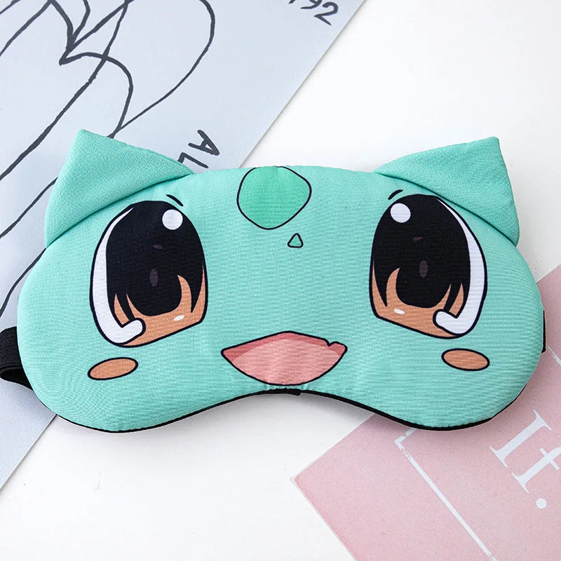 Here at Everythinganimee we have only the best anime merch! Free Global Shipping.
Get ready for the cutest and most comfortable night's sleep with these Pokémon-themed sleep masks! Featuring your favorite Pokémon characters—Pikachu, Jigglypuff, Snorlax, and Bulbasaur—these masks are perfect for fans of all ages.