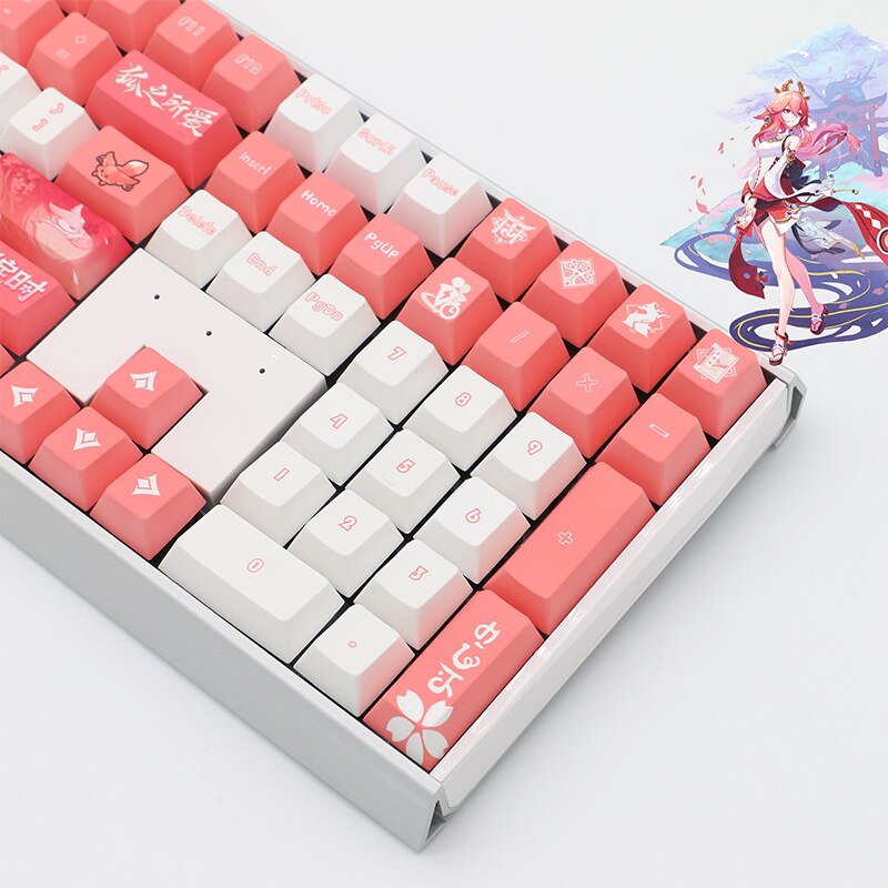 Genshin Impact MX3.0S Yae Miko Custom RGB Alloy Mechanical Keyboard