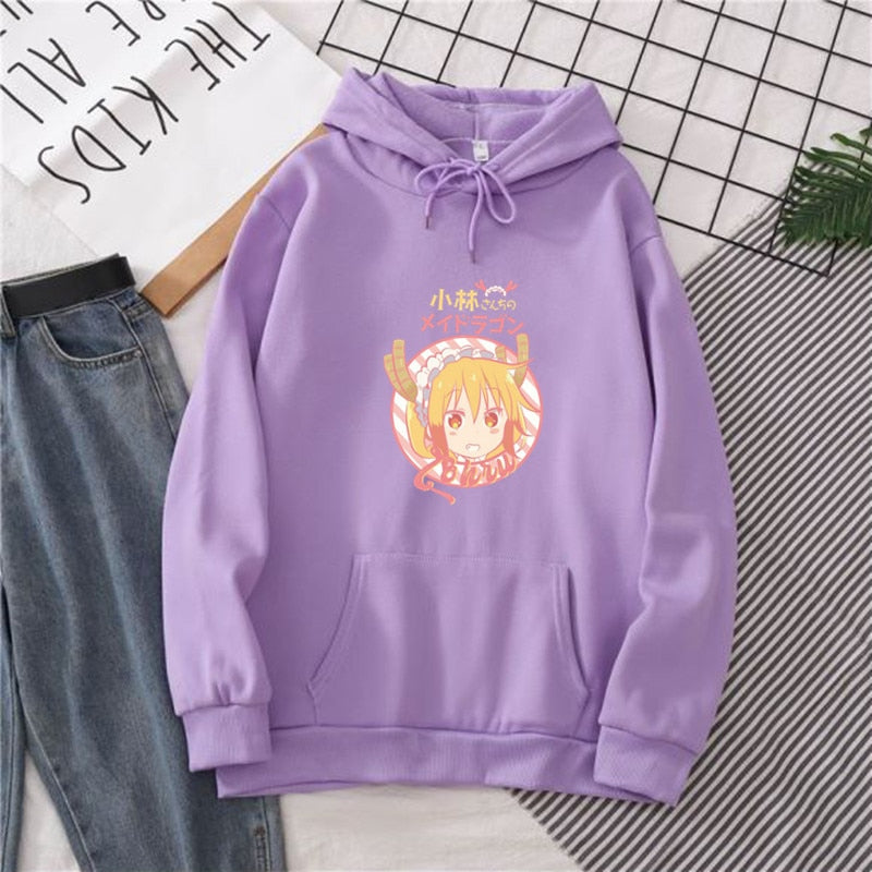 Show your love for Tohru with this hoodie! If you're after more Miss Kobayashi's Dragon Maid merch, we've got it all—browse our full anime collection today!