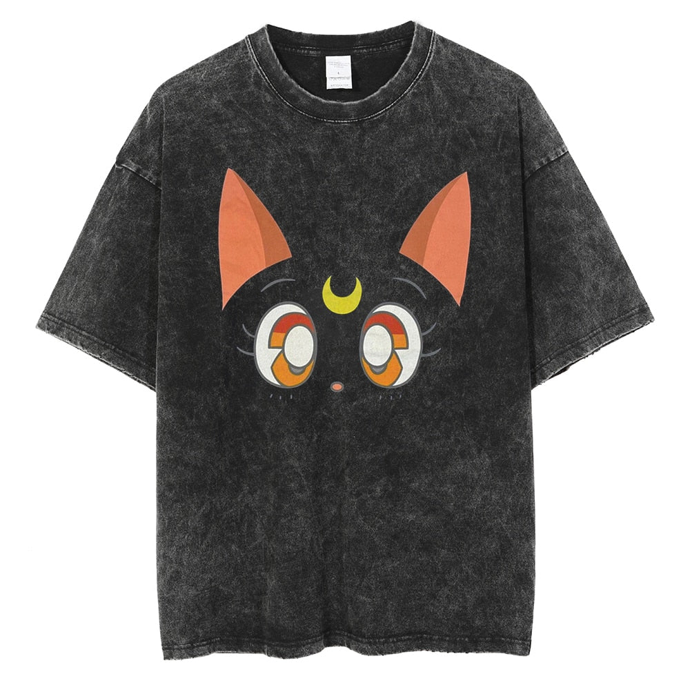 This shirt features a striking design of Luna, wise & protective cat advisor. | If you are looking for Sailor Moon Merch, We have it all! | check out all our Anime Merch now!