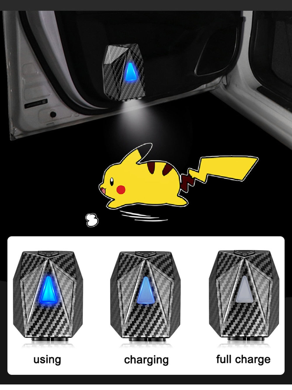 Brighten us your ride with our Pikachu LED Car-door Light | If you are looking for Pokemon Merch, We have it all! | check out all our Anime Merch now!