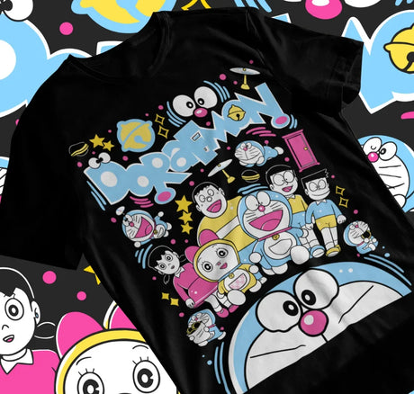 Here at Everythinganimee we have only the best anime merch! Free Global Shipping.
Step into the whimsical world of Doraemon with this vibrant and playful tee, featuring all your favorite characters from the iconic anime series.