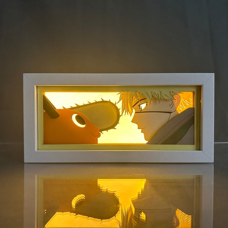 This lightbox captures the magic of Power & Pochita. If you're looking for more Chainsaw Man merch, we have it all! Check out our anime merch now—free shipping!