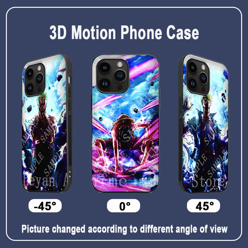 One Piece Trio 3D Motion Phone Case