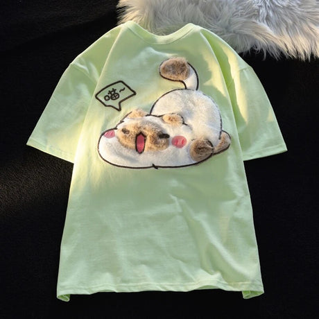 Dive into a world where cute meets comfort with our Cat Plush Embroidered T-shirt. If you are looking for more Cat Anime Merch, We have it all!| Check out all our Anime Merch now!