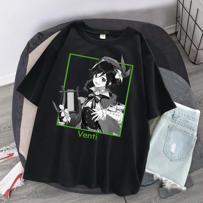 Y2k Fashion Clothes Women's T-shirt Japanese Anime Print T Shirt Hip Hop Streetwear Tshirt Harajuku Short Sleeve Tees Summer, everythinganimee