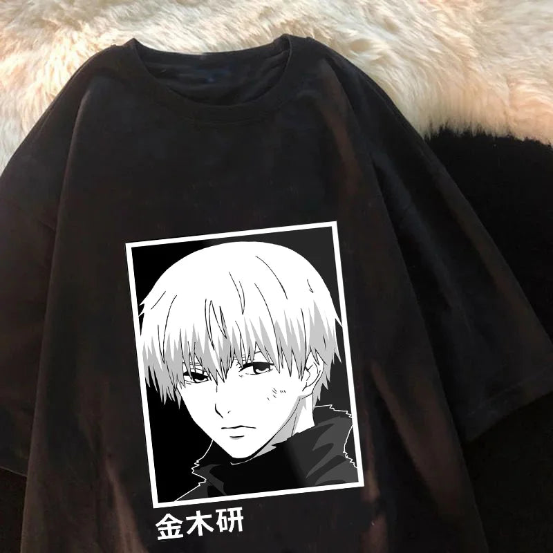 This shirt features the enigmatic anti-hero Ken Kaneki. | If you are looking for more Tokyo Ghoul Merch, We have it all! | Check out all our Anime Merch now!