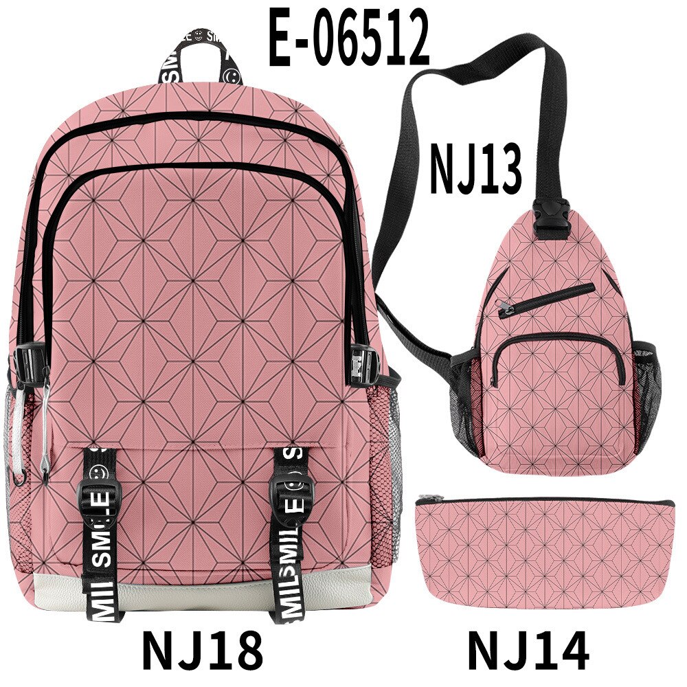 Demon Slayer Kimetsu No Yaiba 3pcs/Set Bags