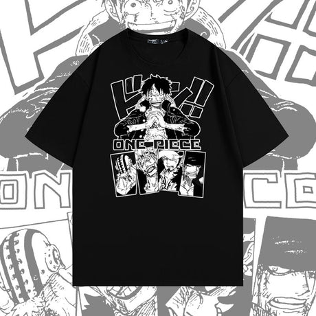 Embark on a style voyage with the One Piece Luffy Command Tee | Here at Everythinganimee we have the best anime merch in the world | Free Global Shipping