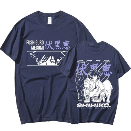 This shirt captures the magic of Fushiguro. If you're looking for more Jujutsu Kaisen merch, we have it all! Check out our anime merch now—free shipping!