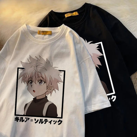 Electrify your wardrobe with the Killua Zoldyck Iconic Portrait Tee | Here at Everythinganimee we have the best anime merch in the world! Free Global Shipping.