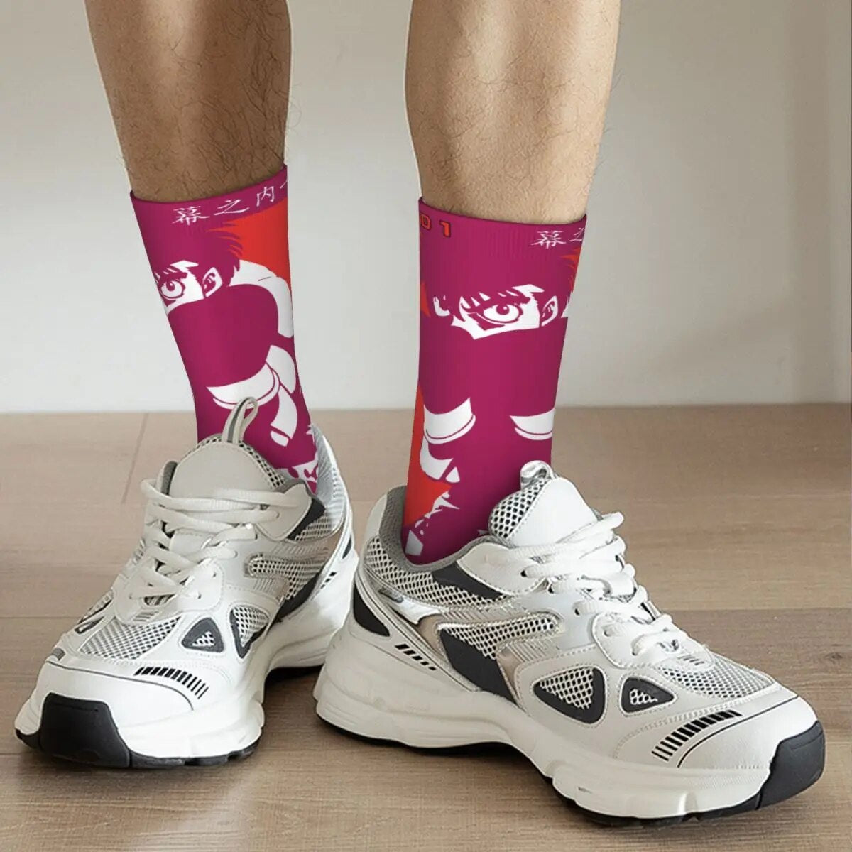 Keep your feet warm in style! These socks capture the essence of Makunouchi. If you are looking for Hajime No Ippo Merch, We have it all! | check out all our Anime Merch now!