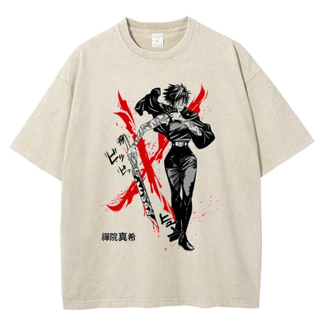 Show your love for JJK with our Maki Zenin - Jujutsu Kaisen Warrior's Will Tee | Here at Everythinganimee we have the worlds best anime merch | Free Global Shipping