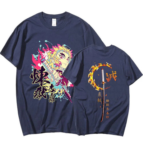 This tee captures the magic of Rengoku. If you're looking for more Demon Slayer merch, we have it all! Check out our anime merch now—free shipping!