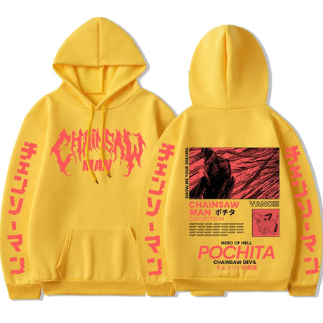 Stay warm in style and let the devil within you shine show off your new hoodie| If you are looking for more Chainsaw Man Merch, We have it all!| Check out all our Anime Merch now!