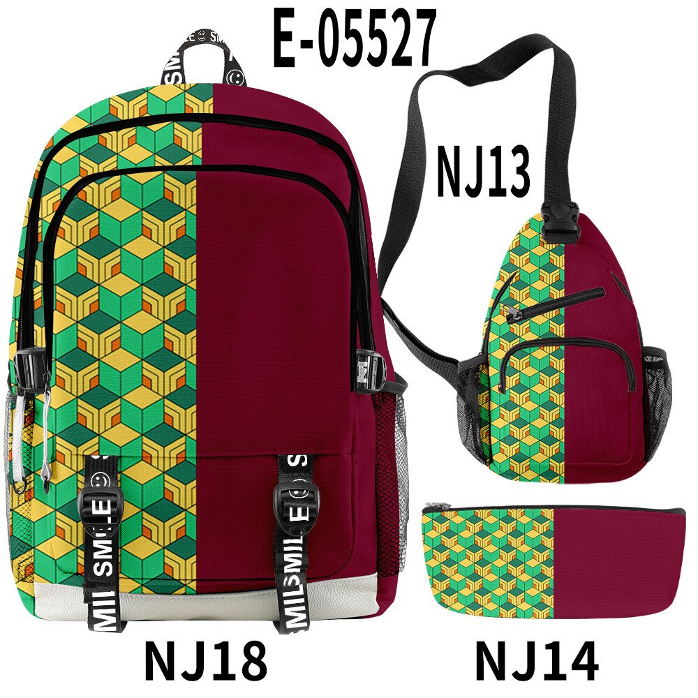 Demon Slayer Kimetsu No Yaiba 3pcs/Set Bags