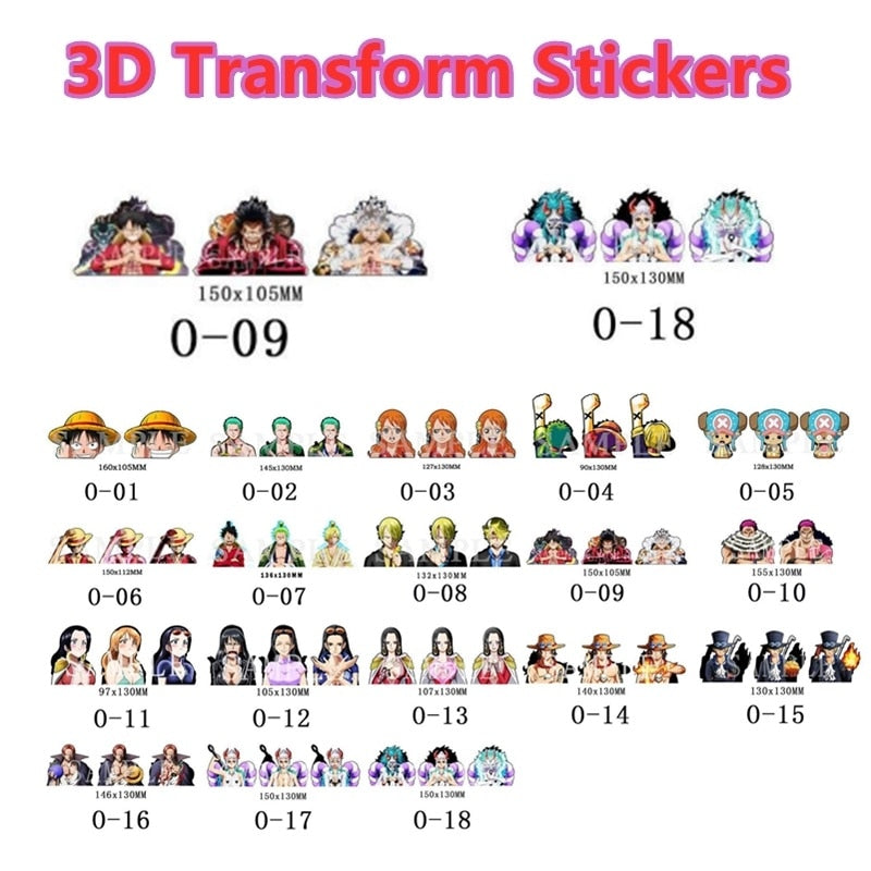 One Piece 3D Stickers