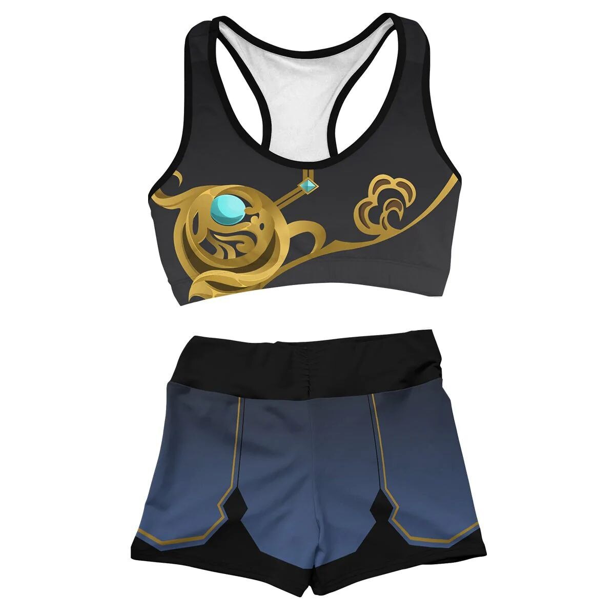 Teyvat Tides - Genshin Impact Athletic Swim-Yoga Set
