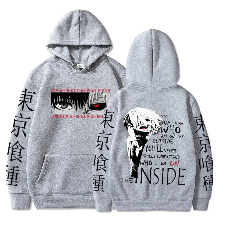 This hoodie captures the magic of Ken Kaneki. If you're looking for more Tokyo Ghoul merch, we have it all! Check out our anime merch now—free shipping!