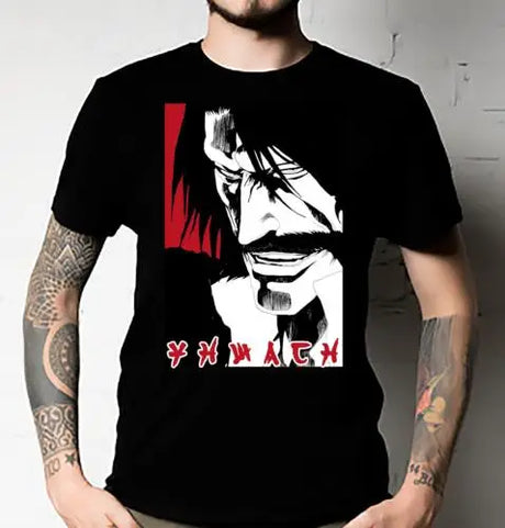 Here at Everythinganimee we have the best anime shirts in the world. 
Show your allegiance to the Quincy King with this striking tee featuring a bold illustration of Yhwach, the menacing antagonist from Bleach.