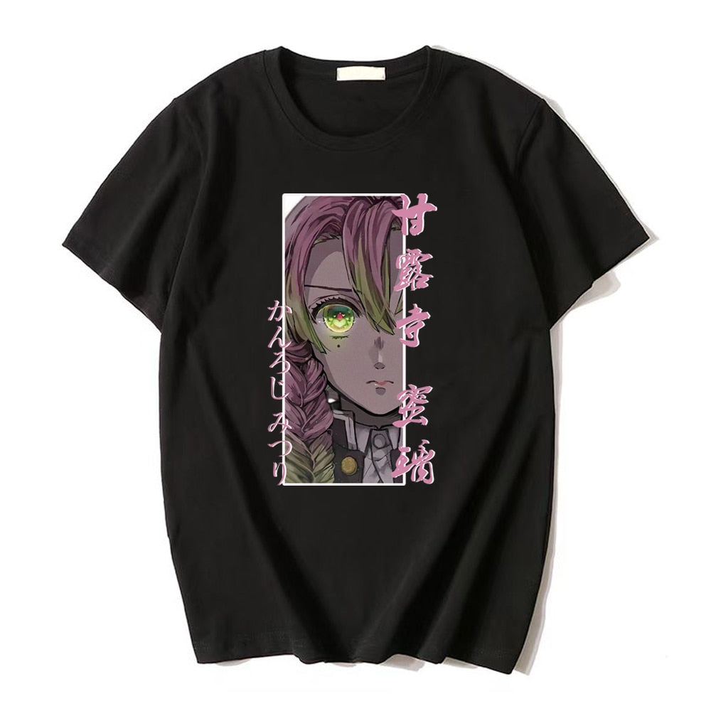 This tee captures the magic of Mitsuri Kanroji. If you're looking for more Demon Slayer merch, we have it all! Check out our anime merch now—free shipping!