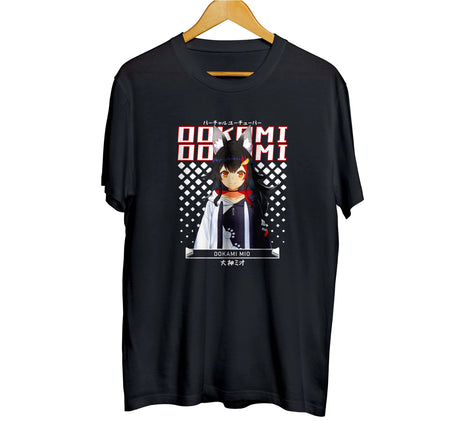 Here at Everythinganimee we have the best anime shirts in the world.
Unleash your inner wolf with this dynamic Ookami Mio tee. Featuring the fan-favorite virtual YouTuber, this shirt brings her fierce energy and charm to life with bold colors and sharp details.