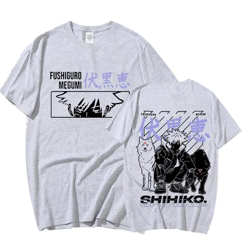 This shirt captures the magic of Fushiguro. If you're looking for more Jujutsu Kaisen merch, we have it all! Check out our anime merch now—free shipping!