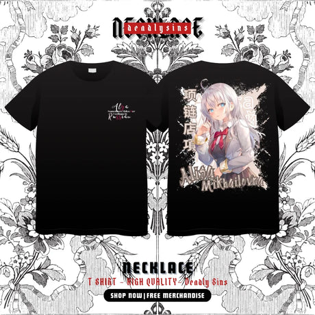 Here at Everythinganimee we have the best anime shirts in the world.
Showcase your love for Alisa Mikhailovna Kujou with this elegant Alisa Mikhailovna Graphic Tee. Featuring a stunning portrait of the character with soft, pastel hues and detailed design work, this tee captures the sophistication and grace of Alisa perfectly.