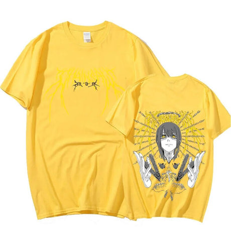 This shirt embodies the spirit of adventure in the world of Chainsaw Man. If you are looking for more Chainsaw Man Merch, We have it all!| Check out all our Anime Merch now!