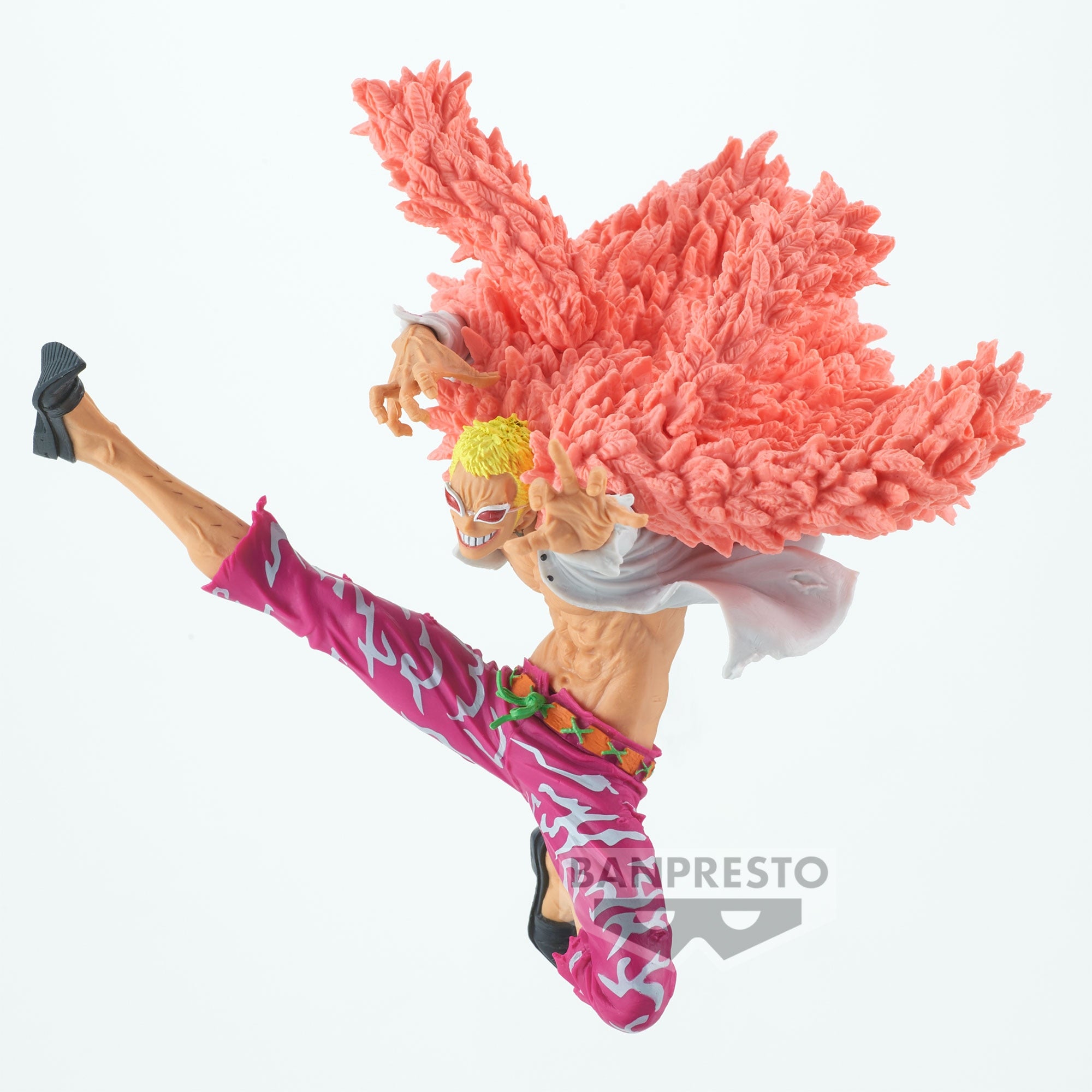 This figurine captures the magic of Donquixote. If you're looking for more One Piece merch, we have it all! Check out our anime merch now—free shipping!