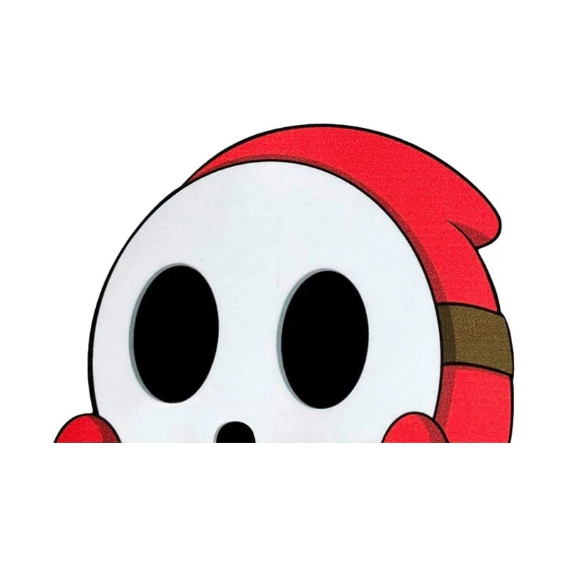 Here at Everythinganimee we have only the best anime merch! Free Global Shipping.
Add a touch of nostalgia to your car with this Shy Guy Peeker Sticker, inspired by the iconic character from the Mario series.