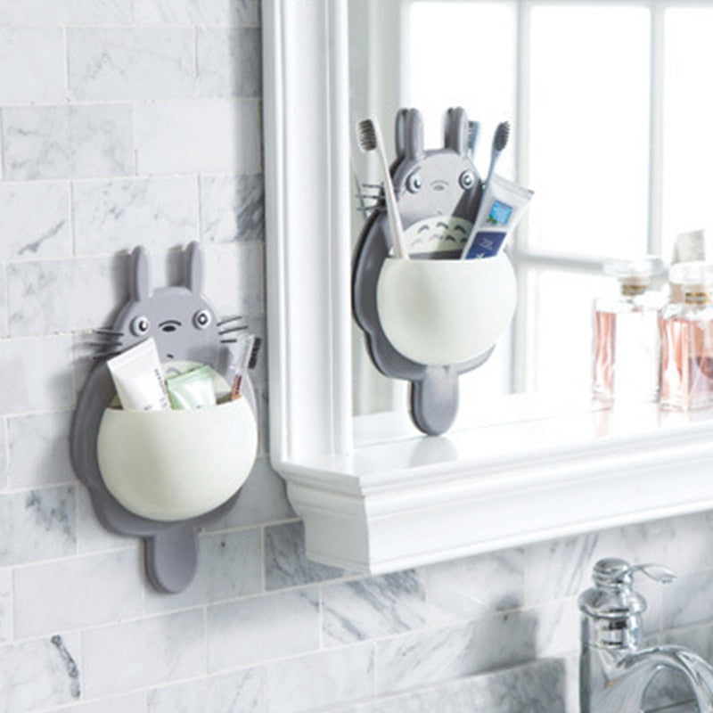 Totoro Enchantment Wall-Mounted Toothbrush Holder
