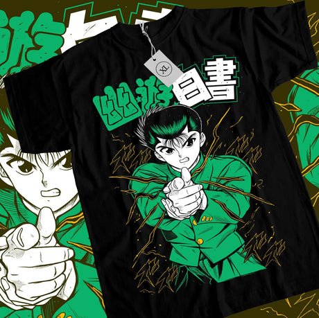 This tee captures the magic of Yusuke Urameshi. If you're looking for more Yu Yu Hakusho merch, we have it all! Check out our anime merch now—free shipping!