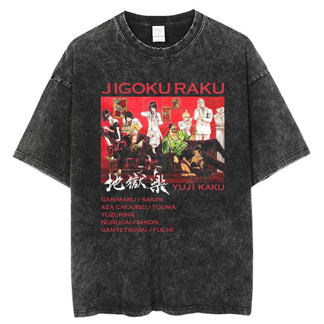 This shirt captures the magic of Hells Paradise. If you're looking for more Hells Paradise merch, we have it all! Check out our anime merch now—free shipping!