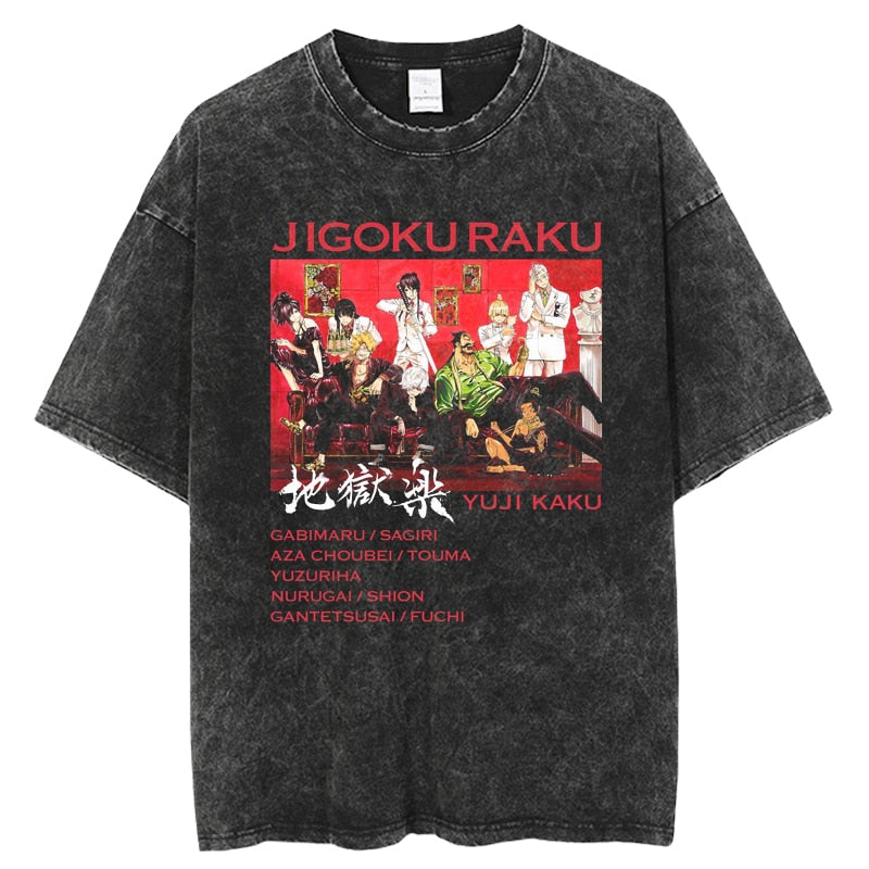 This shirt captures the magic of Hells Paradise. If you're looking for more Hells Paradise merch, we have it all! Check out our anime merch now—free shipping!