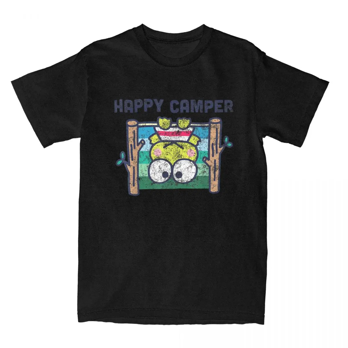 Perfect gift fro everyone is our Sanrio Keroppi "Happy Camper" Tee | Here at Everythinganimee we have the worlds best anime merch | Free Global Shipping
