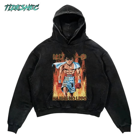Sport this hoodie's striking graphics that pay tribute to 'Hajime no Ippo's' resilient essence. If you are looking for more Hajime no Ippo Merch, We have it all! | Check out all our Anime Merch now!