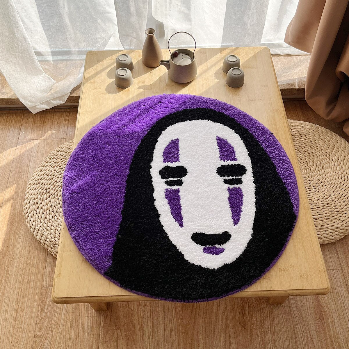 Spirited Away No Face Man Handmade Tufted Rug
