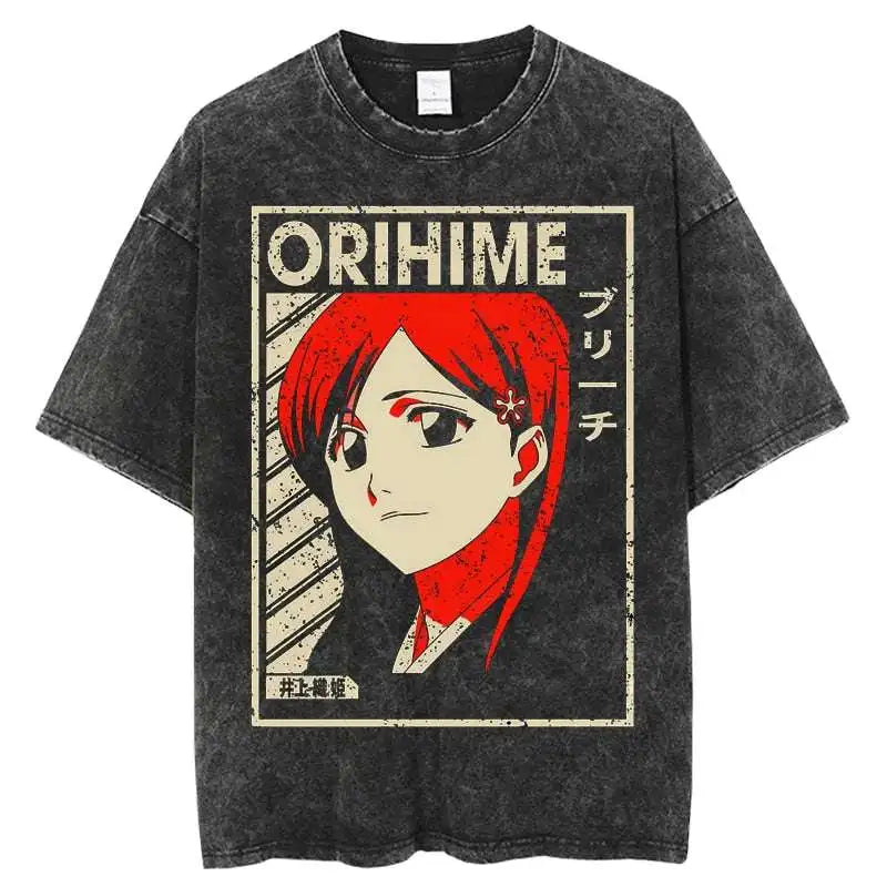 Here at Everythinganimee we have the best anime shirts in the world.
Show your love for Bleach with this retro-inspired Orihime tee.