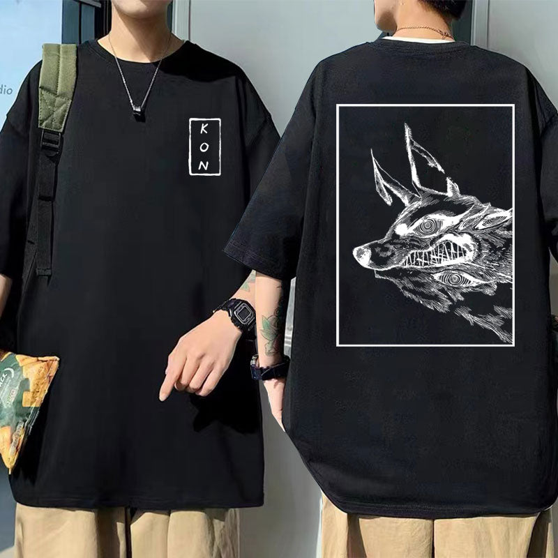 Chainsaw Man Hayakawa Aki Fox Devil Kon Print T-Shirt