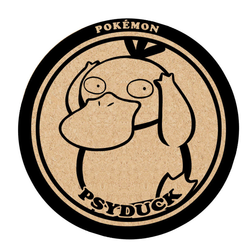Charmander & Eevee Wooden Teapot Mat: Anime-Inspired Heat Insulation & Shockproof Design everythinganime