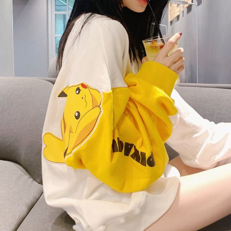 Pokemon Pikachu Casual Fashion Sweatshirt - Loose Fit Pullover