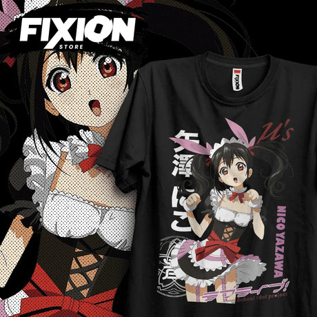 Here at Everythinganimee we have the best anime shirts in the world.
Celebrate the charm and energy of Nico Yazawa from "Love Live!" with this eye-catching tee. Featuring Nico in her adorable idol outfit, this shirt brings her iconic style and lively personality to life.