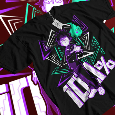 Here at Everythinganimee we have the best anime shirts in the world. 
Unleash your inner psychic with this Mob Psycho Esper Power tee, featuring an electrifying design of Mob in his full power mode.