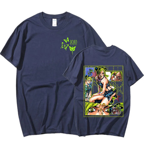 Dive into the eccentric world of Stands, fashion,with our Jolyne Cujoh T-Shirt If you are looking for more JoJo's Bizarre Merch, We have it all!| Check out all our Anime Merch now!