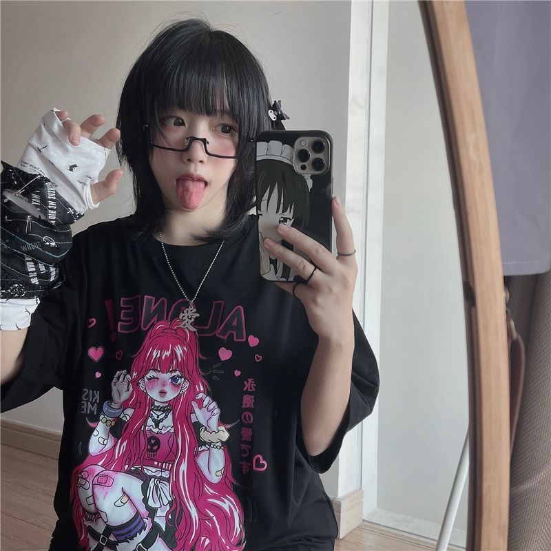 Cute Anime Girls Oversized Tees